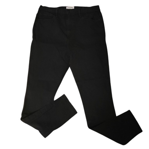 FRAME Ali High Rise Skinny Jeans Nior Black Denim Stretch Womens 31/12 NWOT - Picture 2 of 6
